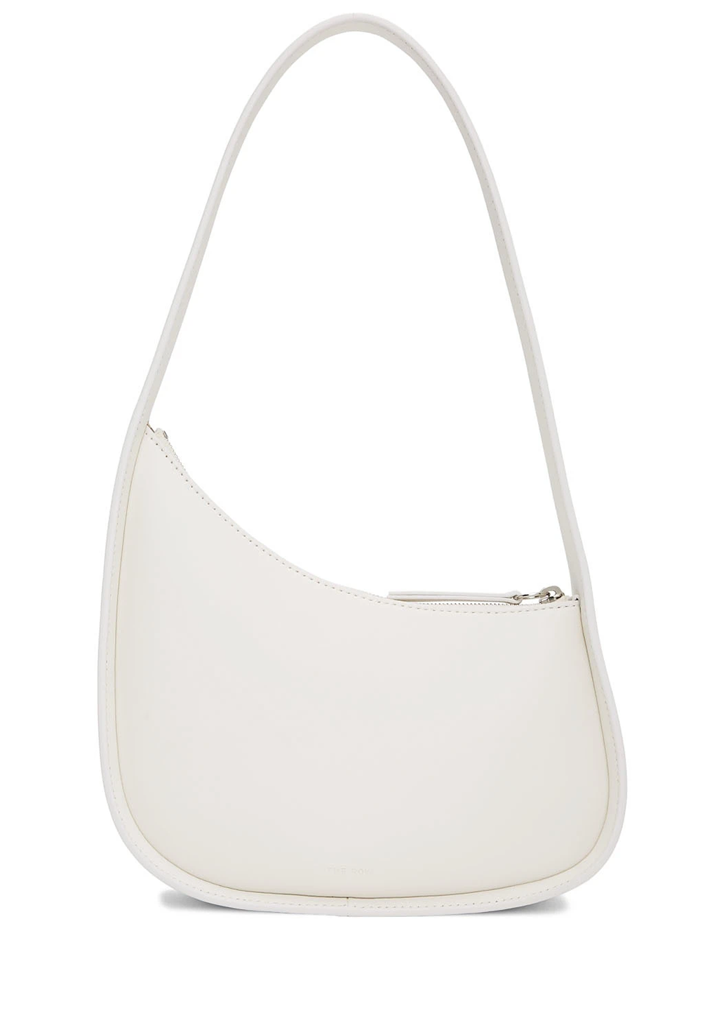 The Row Half Moon Leather Shoulder Bag White