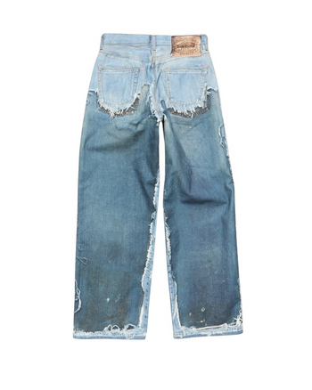 Acne Studios Trompe-L'Oeil Distressed 1981 Jeans Mid Blue