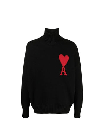 AMI Paris Ami de Coeur Jumper Black