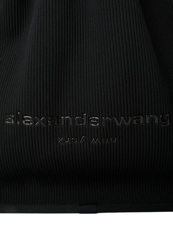 Alexander Wang Large Ryan Ribbed-Knit Tote Bag Black
