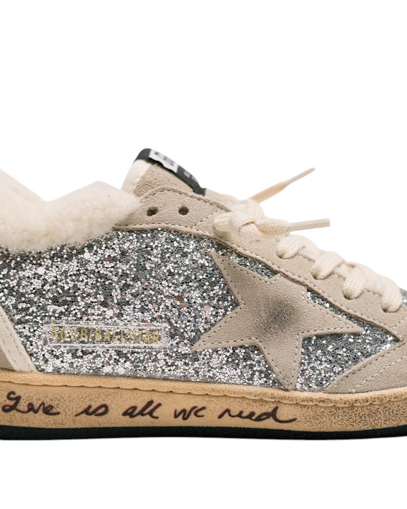 Кеди Golden Goose Ball Star in Wool with Grey Suede and Silver