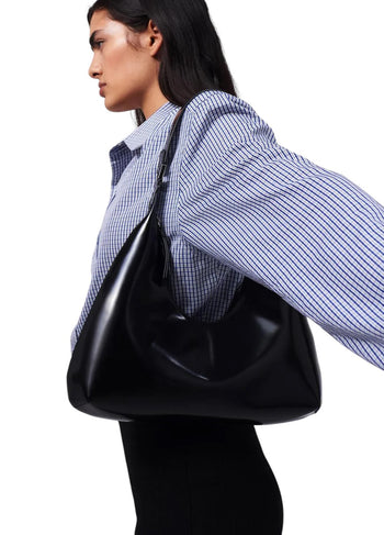 By Far Amber Semi Patent Leather Black