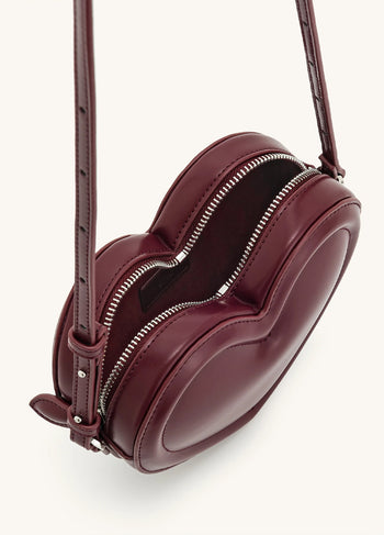 JW PEI Arlene Heart Shaped Bag Claret