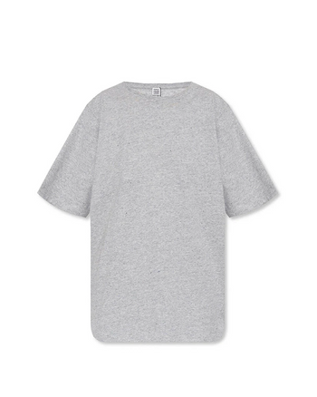 Toteme Oversized Mulberry Silk Tee Steel