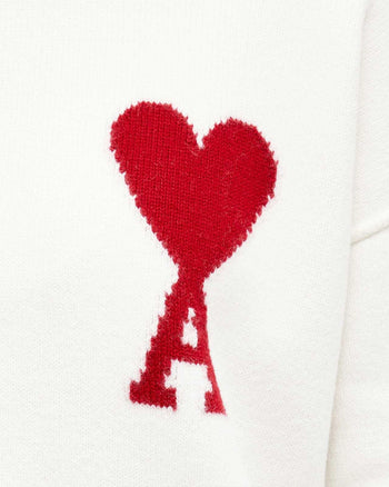 AMI Paris Ami De Coeur Oversize Sweater White