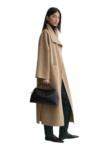 Toteme T-Lock Top Handle Grain Leather Black