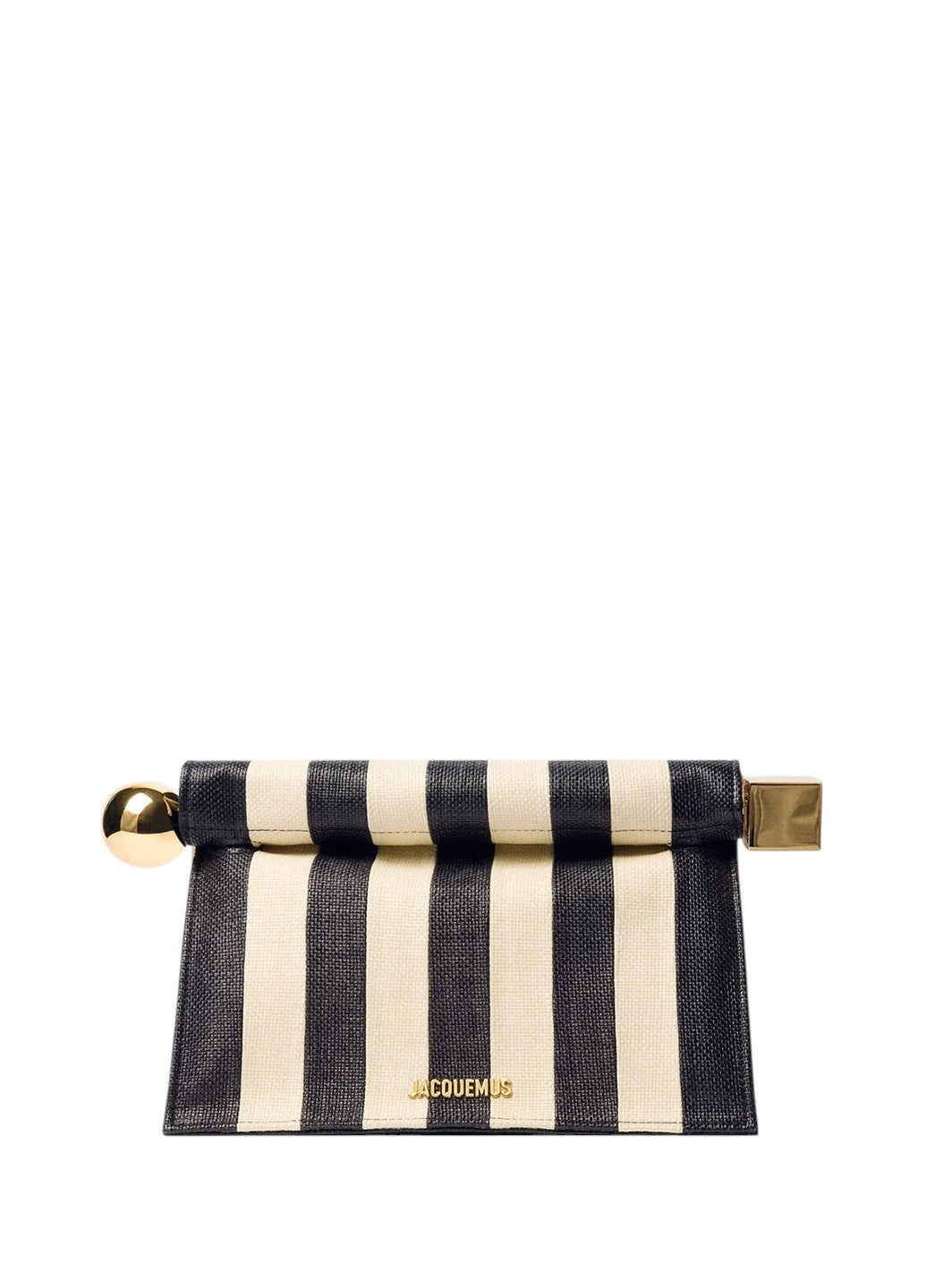 Jacquemus The Rond Carre Clutch Natural/Black