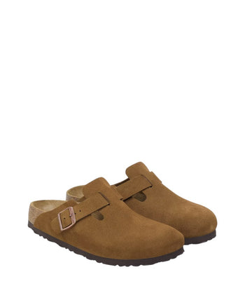 Birkenstock Boston Soft Footbed Suede Leather Brown