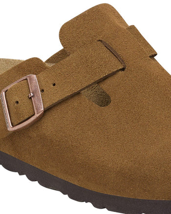 Birkenstock Boston Soft Footbed Suede Leather Brown