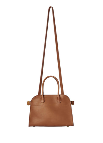 The Row Soft Margaux 10 Bag in Leather Brown