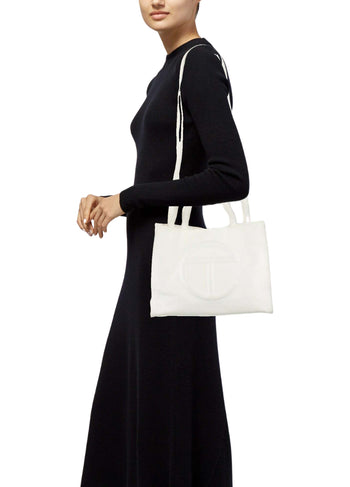 Telfar Medium Shopping Bag White