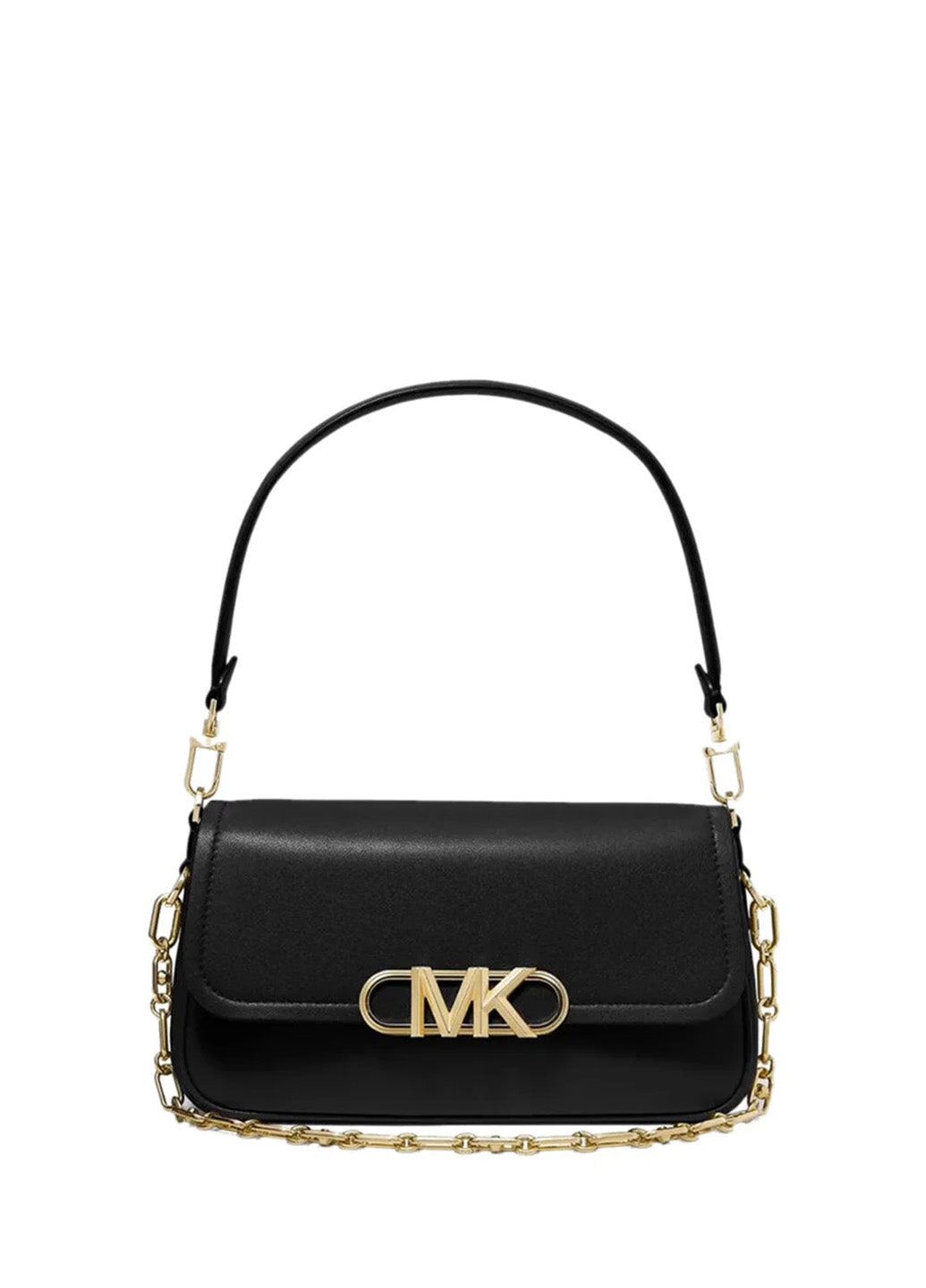 Michael Kors Parker Medium Leather Shoulder Bag Black