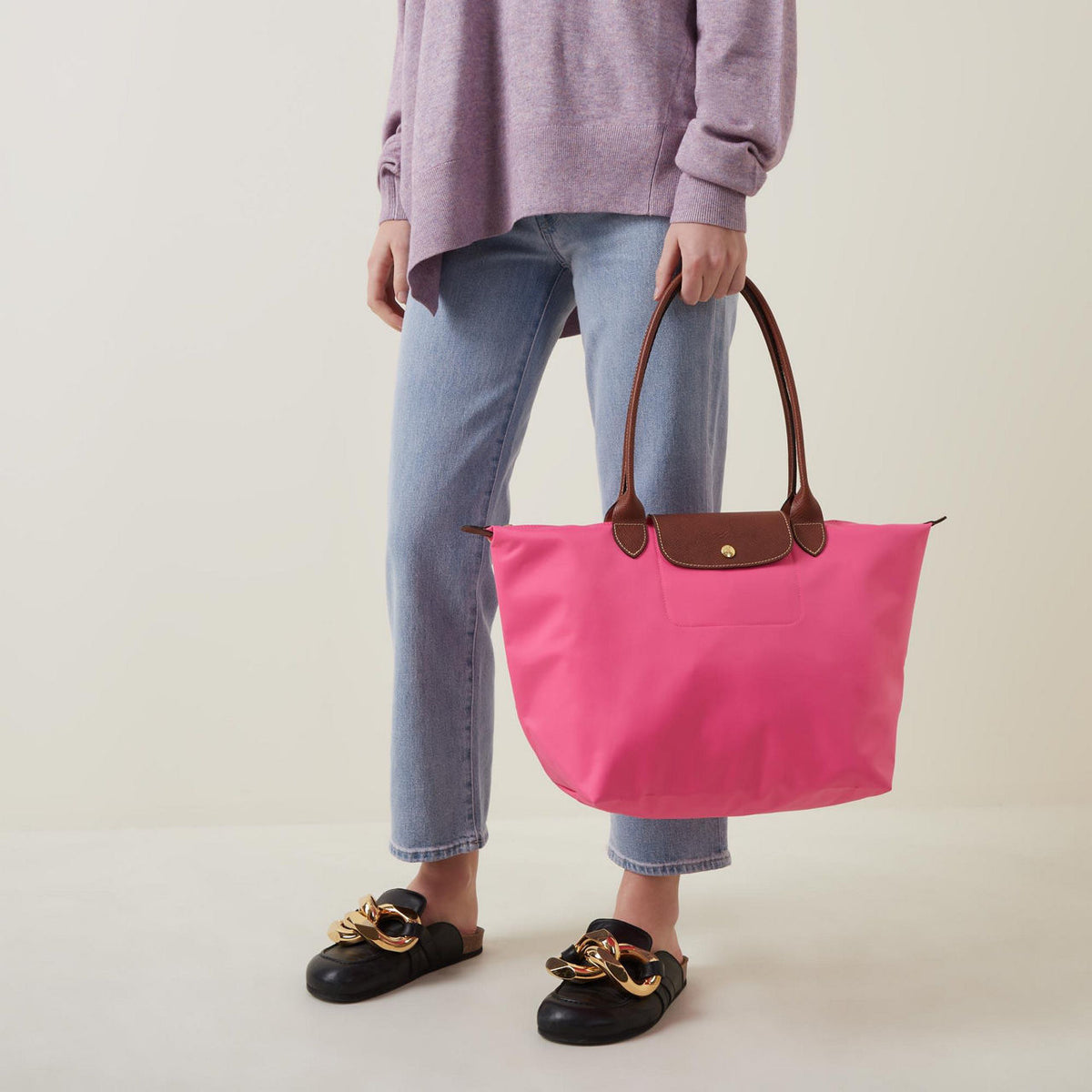 Longchamp Le Pliage Original L Tote Bag Fuchsia