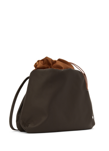 The Row Bourse Nylon Shoulder Bag Brown