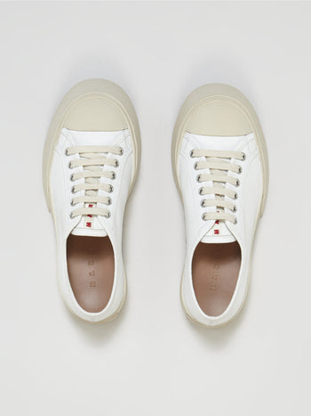 Marni Leather Pablo Lace-Up Sneaker White