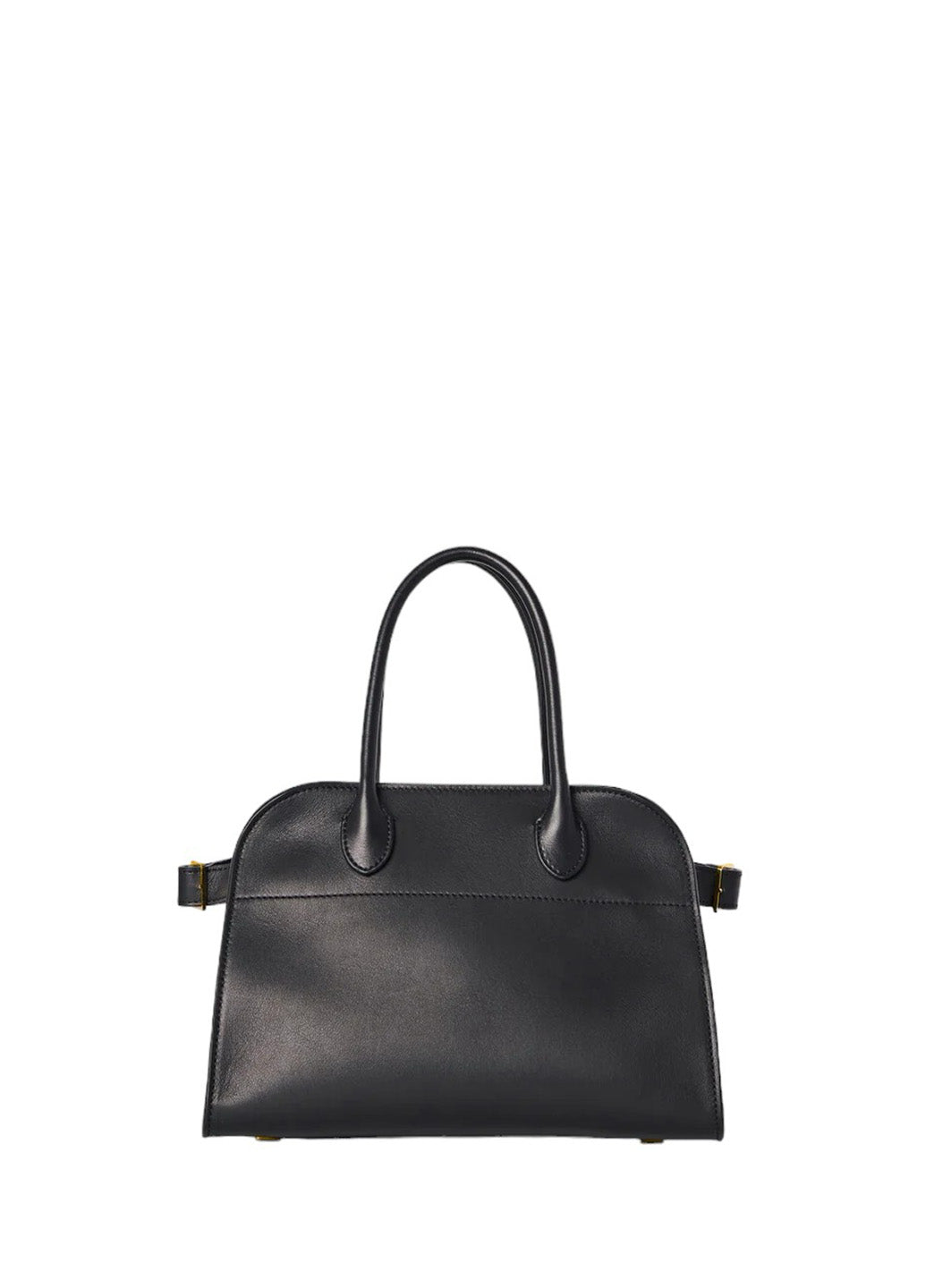 The Row Soft Margaux 10 Bag in Leather Black