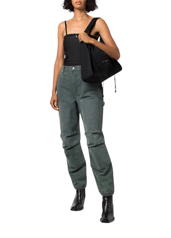 Alexander Wang Large Ryan Ribbed-Knit Tote Bag Black