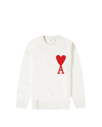 AMI Paris Ami De Coeur Oversize Sweater White