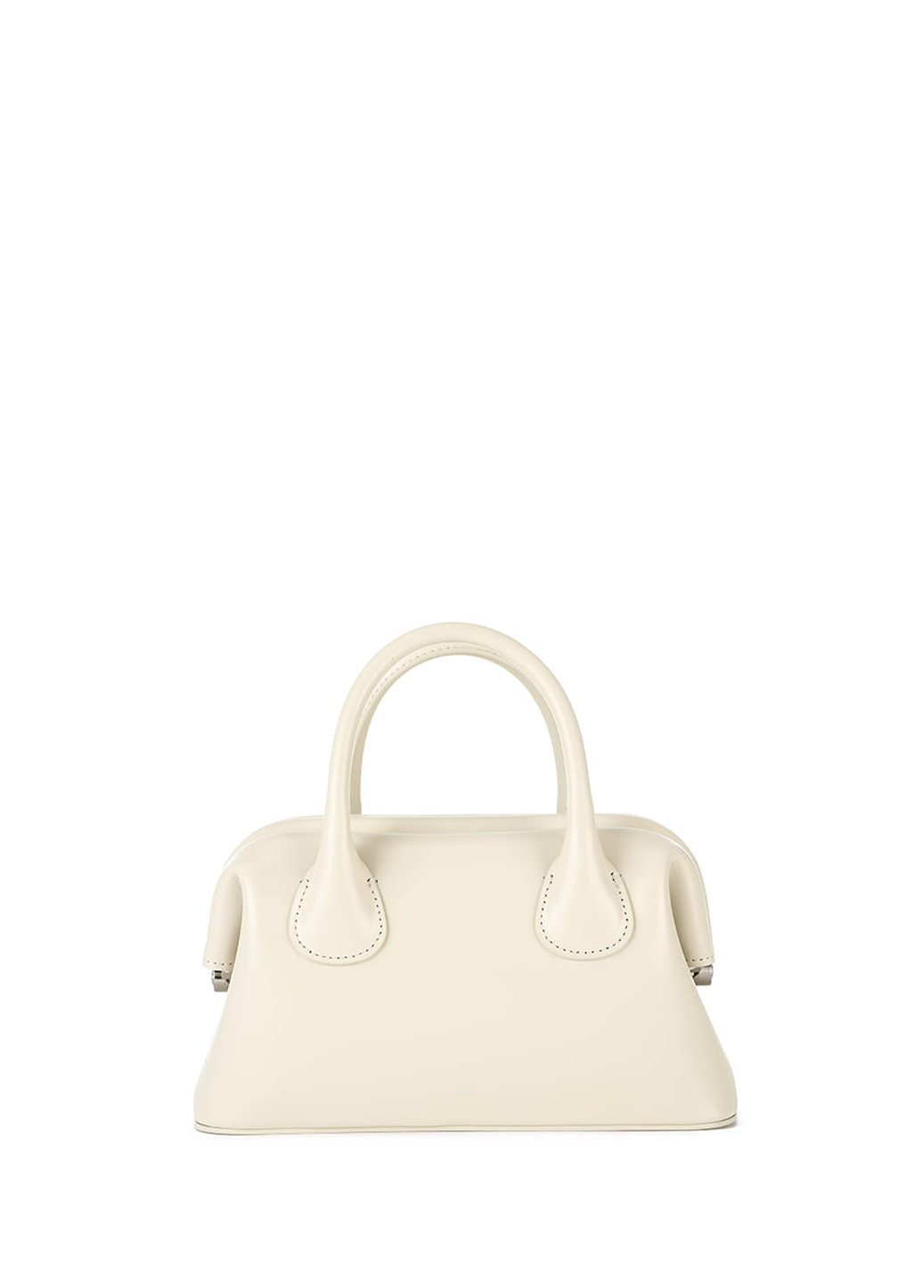 Osoi Mini Boat Leather Top Handle Bag Cream