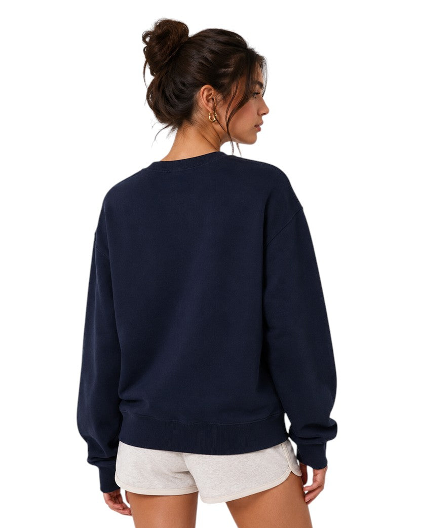 Sporty & Rich Wellness Ivy Crewneck Navy/White