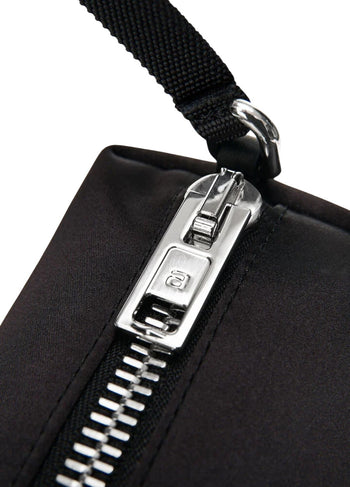 Alexander Wang Heiress Satin Pouch With Crystal Logo Black