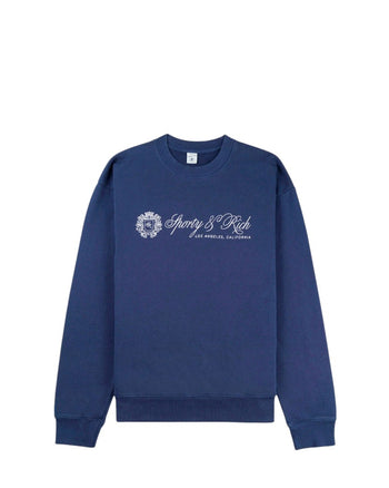 Sporty & Rich Regal Crewneck Sweatshirt Navy