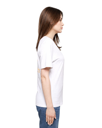 Isabel Marant Zewel Logo Crew Neck T-shirt White/Yellow