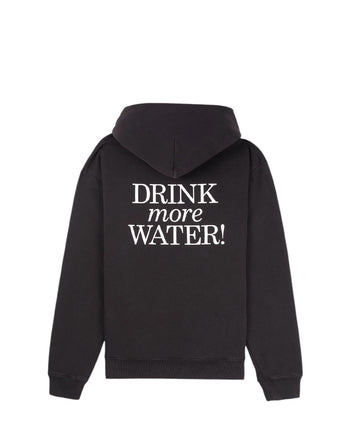 Sporty & Rich New Drink More Water Hoodie Black