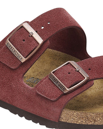 Birkenstock Arizona Suede Leather Burgundy
