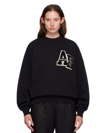 Anine Bing Miles Sweatshirt Letterman Black