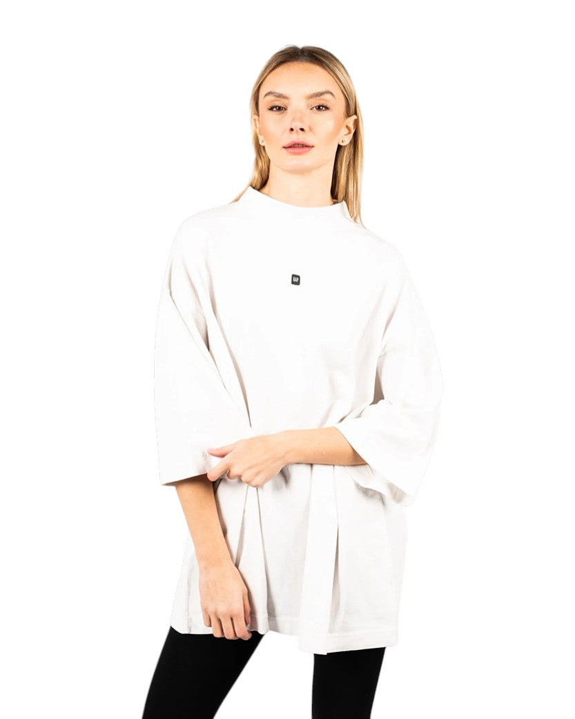Yeezy Gap Engineered By Balenciaga Logo 3/4 Sleeve Tee White