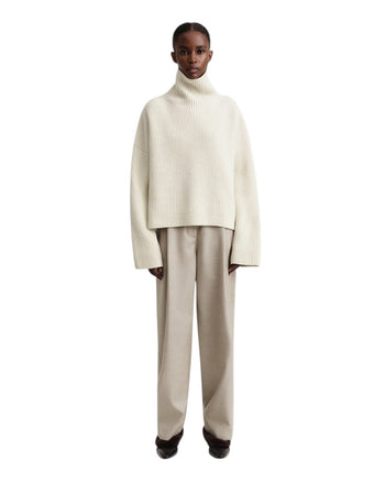 Toteme Wool-blend Rib Knit Bone