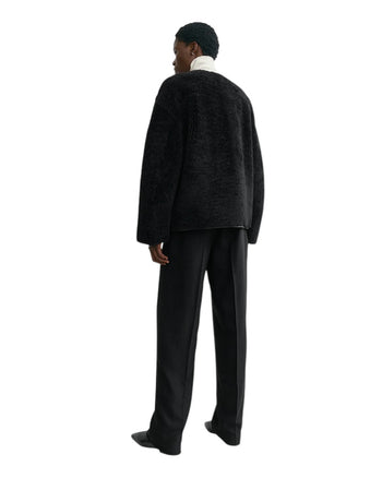 Toteme Teddy Shearling Clasp Jacket Black