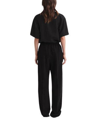 Toteme Press Creased Drawstring Trousers Black