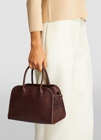 The Row Soft Margaux 10 Bag in Leather Amaranto