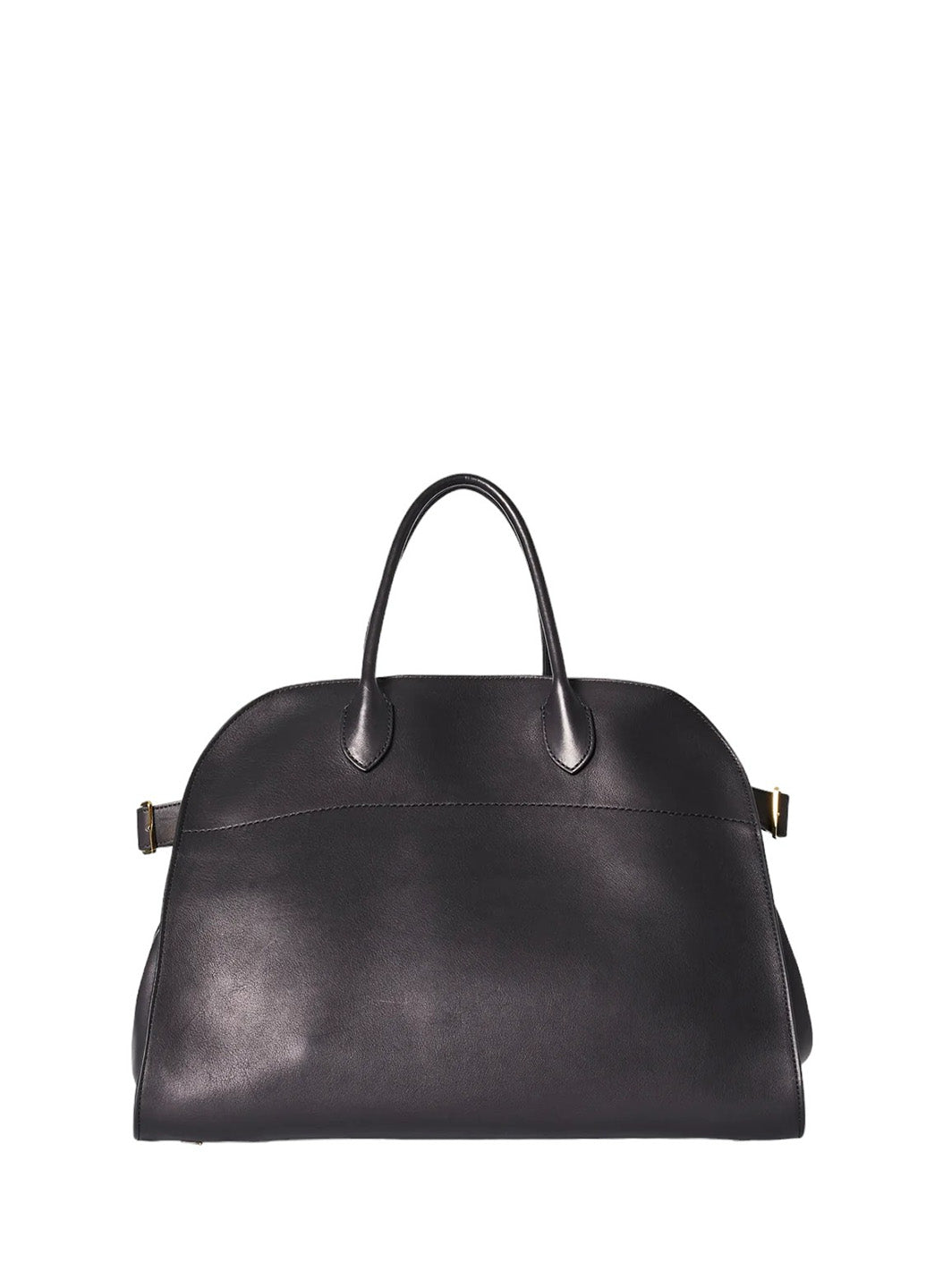 The Row Soft Margaux 15 Bag in Leather Black