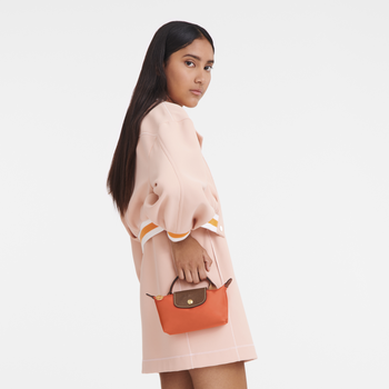 Longchamp Le Pliage Original Pouch With Handle Orange