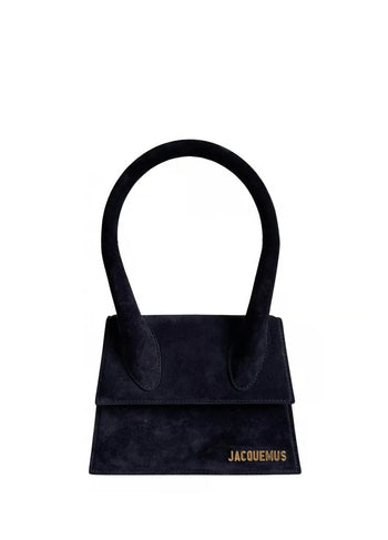 Jacquemus Le Chiquito Medium leather bag Suede Navy