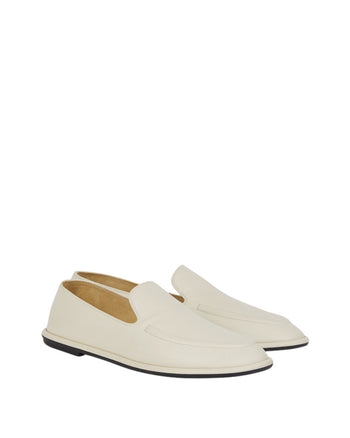 The Row Canal Loafer in Leather Milk