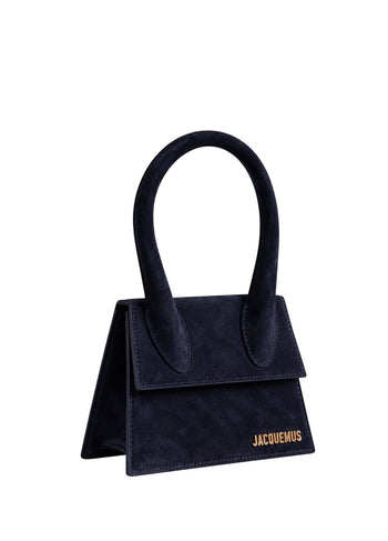 Jacquemus Le Chiquito Medium leather bag Suede Navy