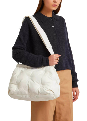 Maison Margiela Glam Slam Medium leather shoulder bag White