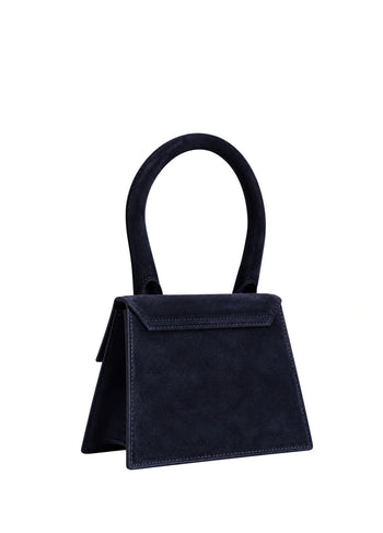 Jacquemus Le Chiquito Medium leather bag Suede Navy