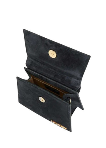 Jacquemus Le Chiquito Medium leather bag Suede Navy