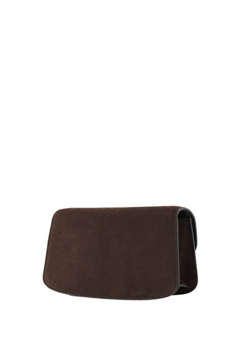 The Row Sofia Mini Nubuck Bag in Dark Brown