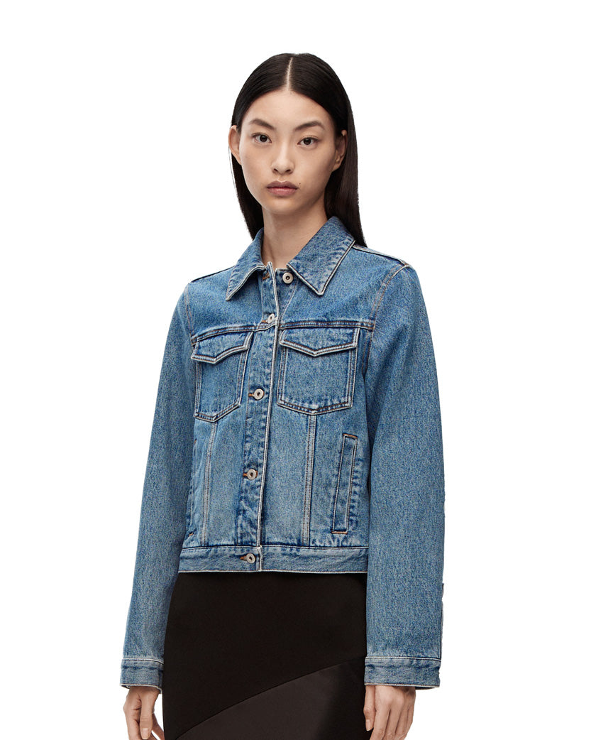 Loewe Anagram Jacket In Denim Mid Blue Denim