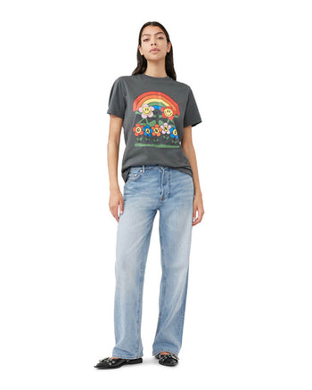 GANNI Rainbow T-Shirt Grey