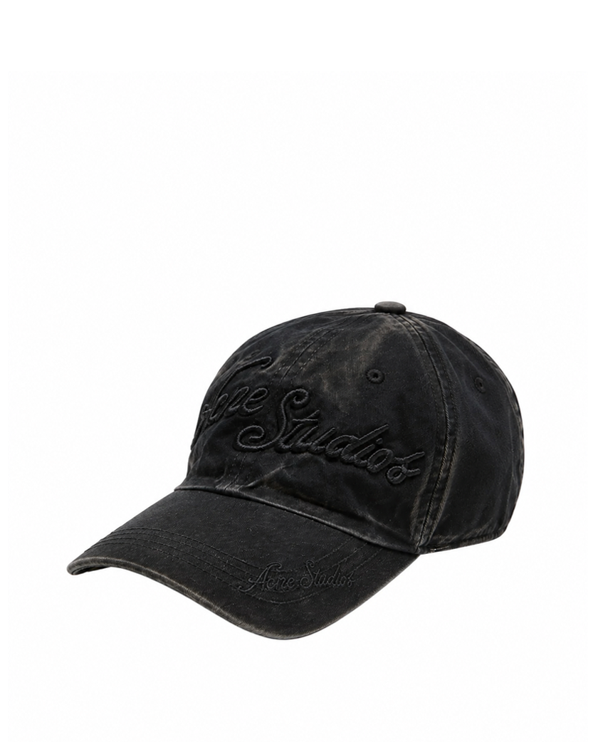 Acne Studios Logo Baseball Cap Off-Black