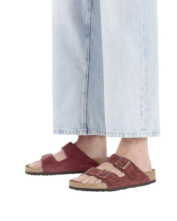 Birkenstock Arizona Suede Leather Burgundy