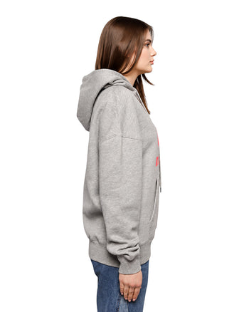 Isabel Marant Étoile Mansel flocked-logo hoodie Grey