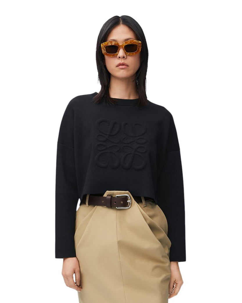 Loewe Anagram Sweater In Wool Black